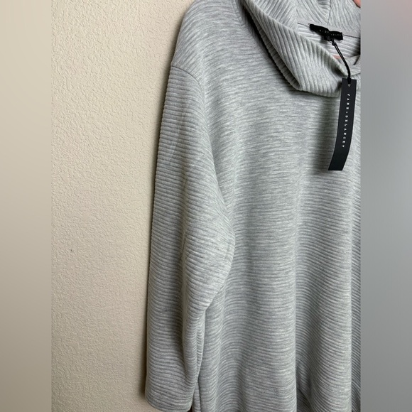 NWT Jane and Delancey Heather Gray Ribbed Knit Turtleneck Pullover Sweatshirt 1X - Picture 2 of 9